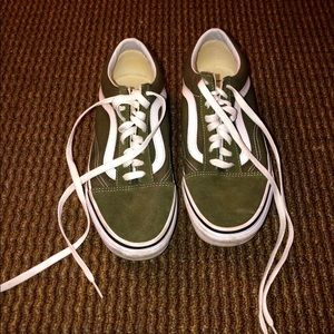 Green Vans Barely Worn Size women’s 8